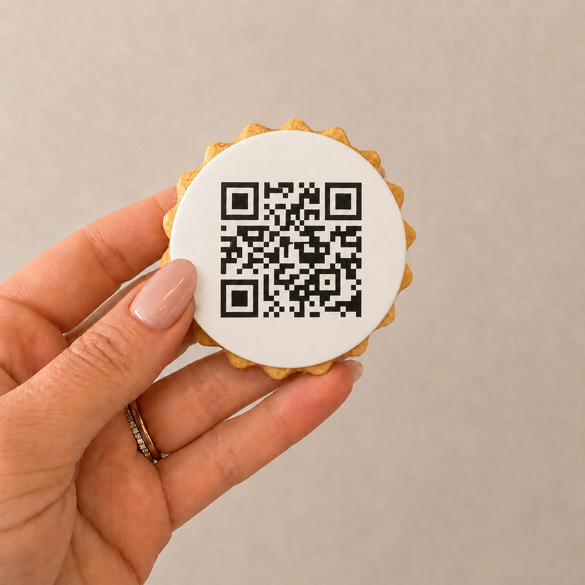 Custom QR Code Biscuits